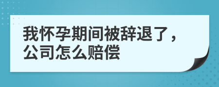 我怀孕期间被辞退了，公司怎么赔偿