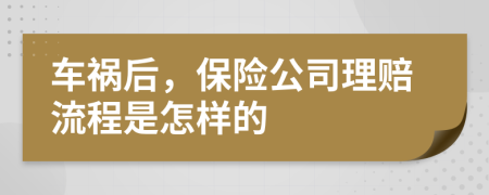 车祸后，保险公司理赔流程是怎样的