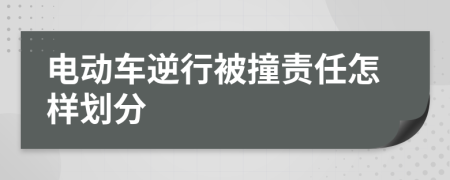 电动车逆行被撞责任怎样划分