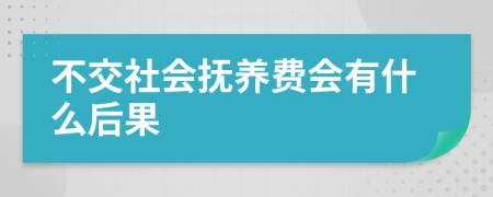 不交社会抚养费会有什么后果