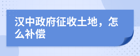 汉中政府征收土地，怎么补偿