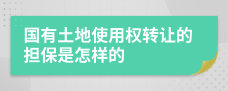 国有土地使用权转让的担保是怎样的