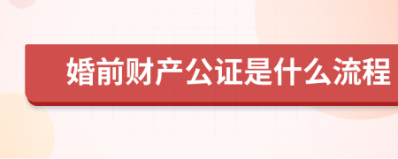 婚前财产公证是什么流程