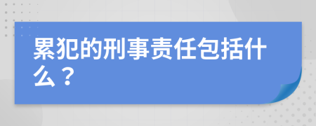 累犯的刑事责任包括什么？
