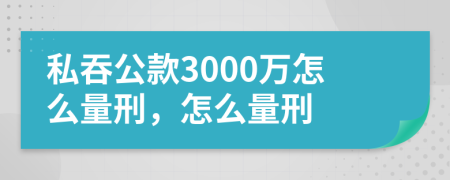 私吞公款3000万怎么量刑，怎么量刑