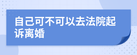 自己可不可以去法院起诉离婚