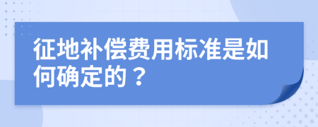 征地补偿费用标准是如何确定的？