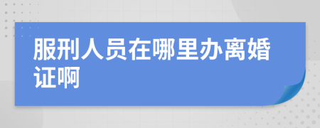 服刑人员在哪里办离婚证啊