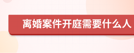 离婚案件开庭需要什么人