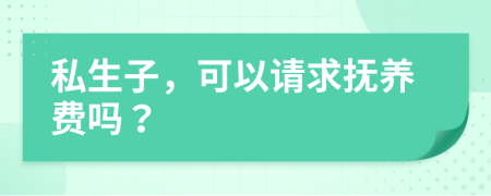 私生子，可以请求抚养费吗？