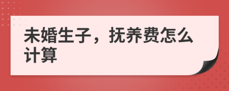 未婚生子，抚养费怎么计算