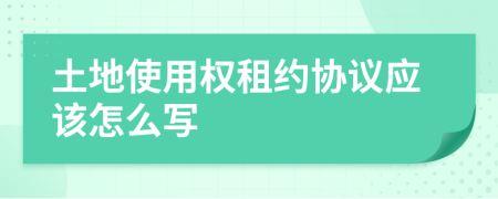 土地使用权租约协议应该怎么写