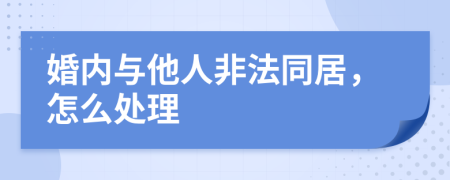 婚内与他人非法同居，怎么处理