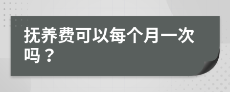抚养费可以每个月一次吗？