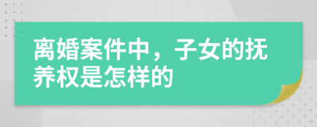 离婚案件中，子女的抚养权是怎样的