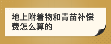 地上附着物和青苗补偿费怎么算的