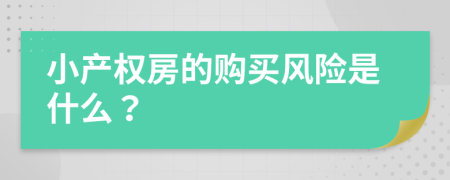 小产权房的购买风险是什么？