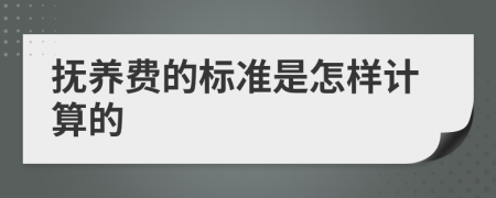 抚养费的标准是怎样计算的