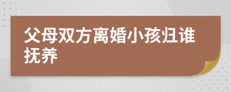 父母双方离婚小孩归谁抚养