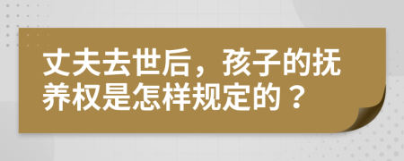 丈夫去世后，孩子的抚养权是怎样规定的？
