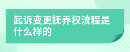 起诉变更抚养权流程是什么样的