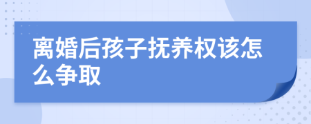 离婚后孩子抚养权该怎么争取