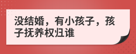 没结婚，有小孩子，孩子抚养权归谁