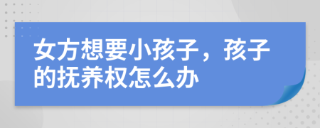 女方想要小孩子，孩子的抚养权怎么办