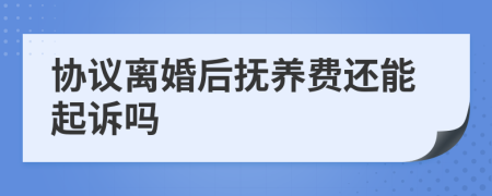 协议离婚后抚养费还能起诉吗