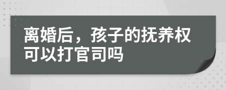 离婚后，孩子的抚养权可以打官司吗