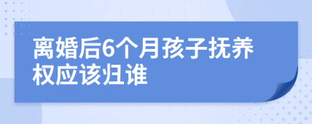 离婚后6个月孩子抚养权应该归谁