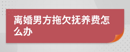 离婚男方拖欠抚养费怎么办