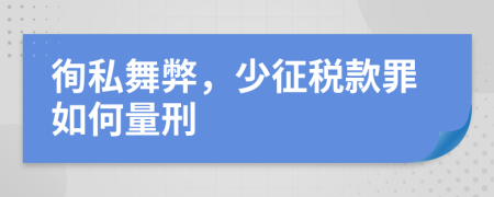 徇私舞弊，少征税款罪如何量刑