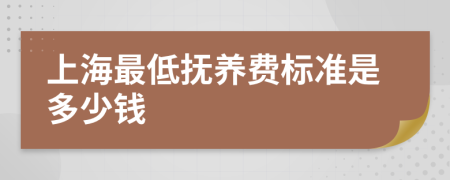 上海最低抚养费标准是多少钱