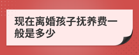 现在离婚孩子抚养费一般是多少