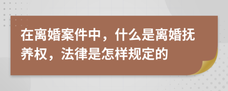 在离婚案件中，什么是离婚抚养权，法律是怎样规定的