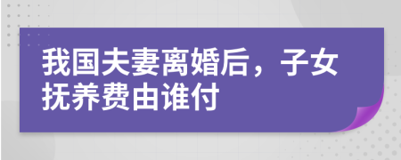 我国夫妻离婚后，子女抚养费由谁付