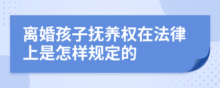 离婚孩子抚养权在法律上是怎样规定的