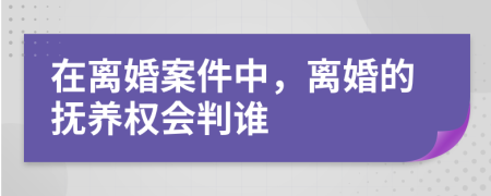 在离婚案件中，离婚的抚养权会判谁