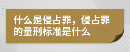 什么是侵占罪，侵占罪的量刑标准是什么