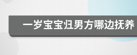 一岁宝宝归男方哪边抚养