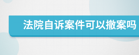 法院自诉案件可以撤案吗