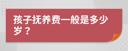 孩子抚养费一般是多少岁？