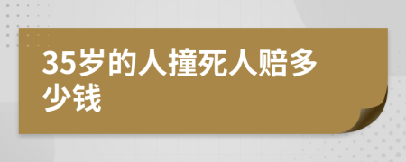 35岁的人撞死人赔多少钱