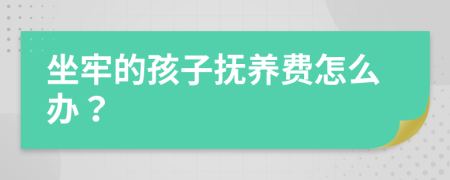 坐牢的孩子抚养费怎么办？