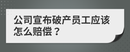 公司宣布破产员工应该怎么赔偿？