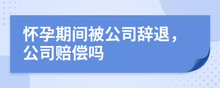 怀孕期间被公司辞退，公司赔偿吗