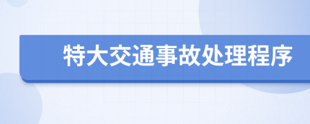 特大交通事故处理程序