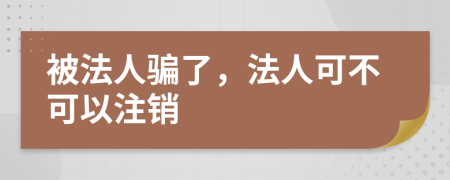 被法人骗了，法人可不可以注销