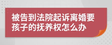 被告到法院起诉离婚要孩子的抚养权怎么办